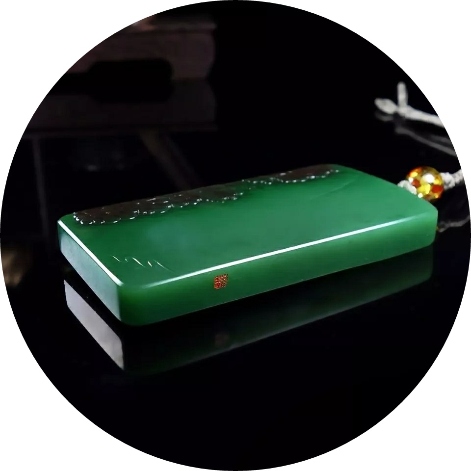 小精品玉雕 (玉雕碧玉仕女)