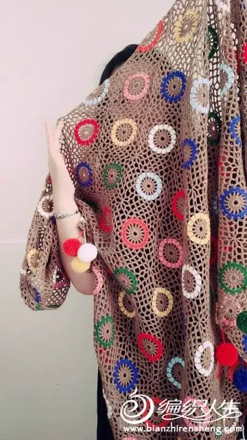 钩针最好看的紫色披肩,大气漂亮钩针披肩编织花样