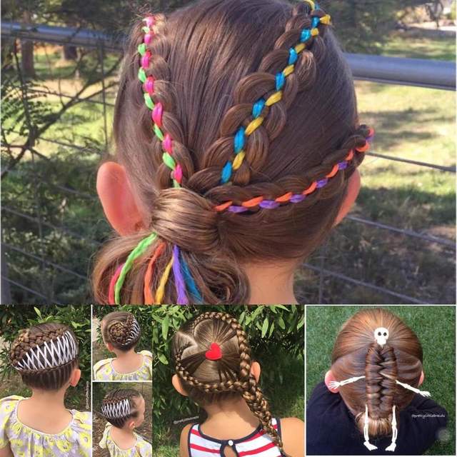 90后宝妈给孩子编头发,巧手妈咪树叶花贝雷帽教程第六集