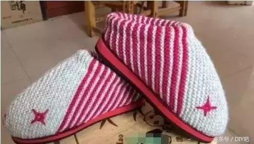 毛线拖鞋无后跟棒针编织全过程,棒针织毛线拖鞋花样图案大全