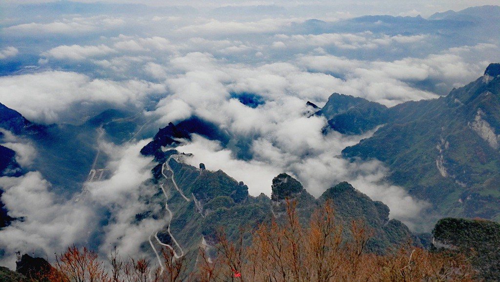 天门山景区观景,天门山生态景区
