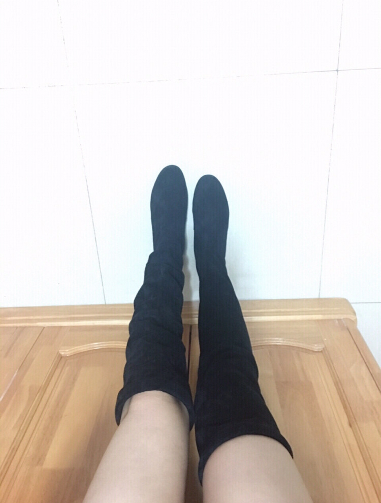 过膝长靴防掉筒最有用的办法,过膝长靴加绒女款爆款不掉筒