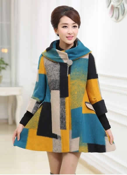 修身经典呢大衣,长款呢大衣女人味