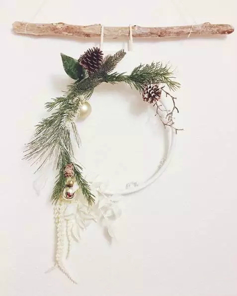 花艺视频教程气球鲜花,嘉星圣诞花环diy