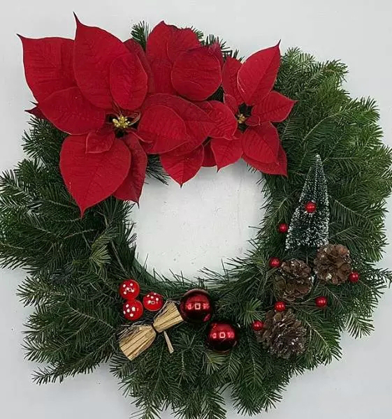 花艺视频教程气球鲜花,嘉星圣诞花环diy