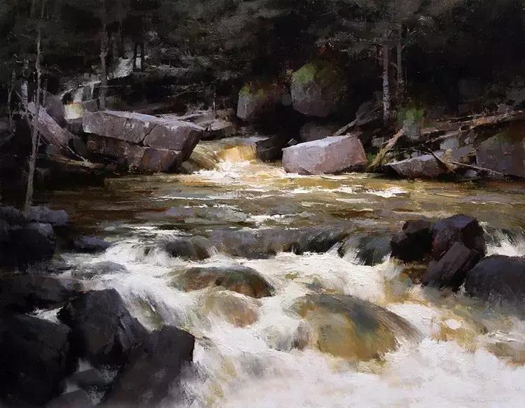 美国油画100幅欣赏,美国西部风景油画大全