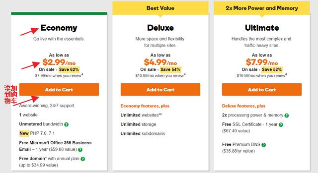 godaddy免费虚拟主机,godaddy域名第二年价格