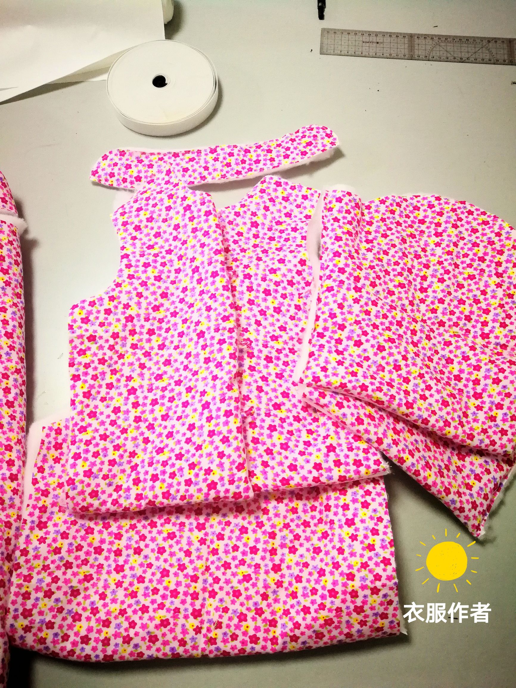 宝宝超可爱棉衣棉裤,婴儿连体棉裤皮半成品