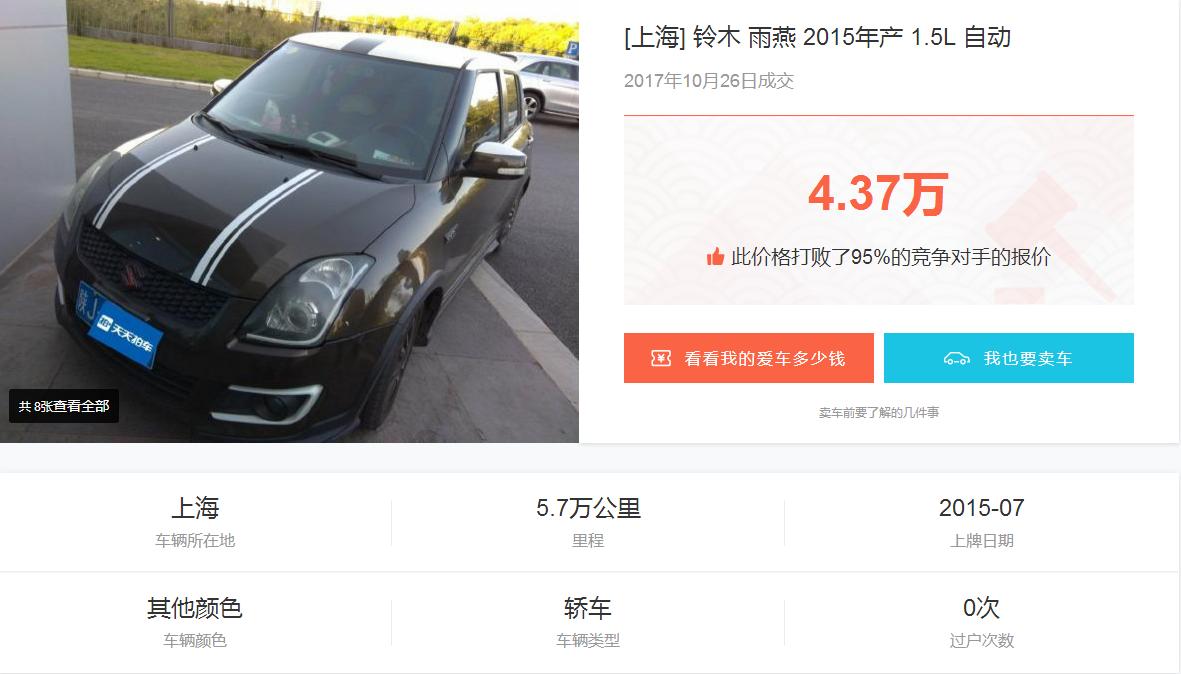 上海个人急卖二手铃木奥拓,上海车主买车转让