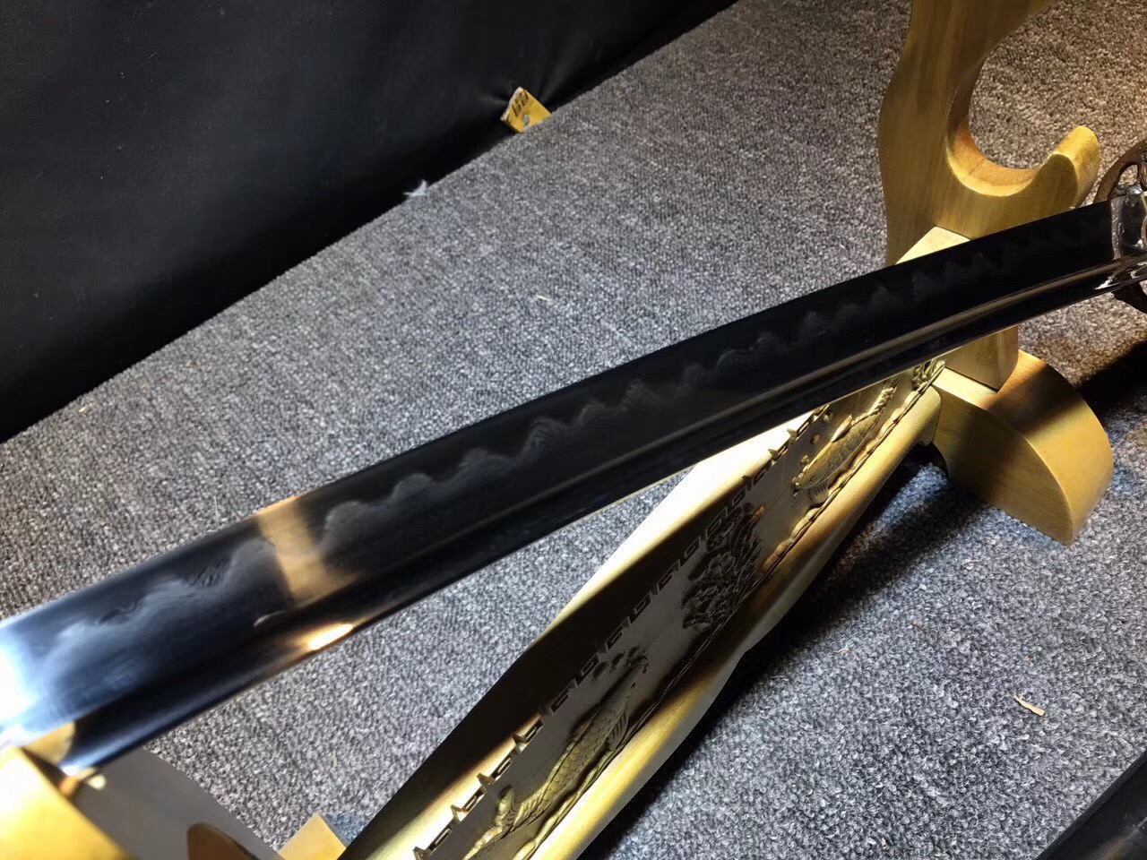 花纹钢武士刀100厘米,手工高性能花纹钢武士刀