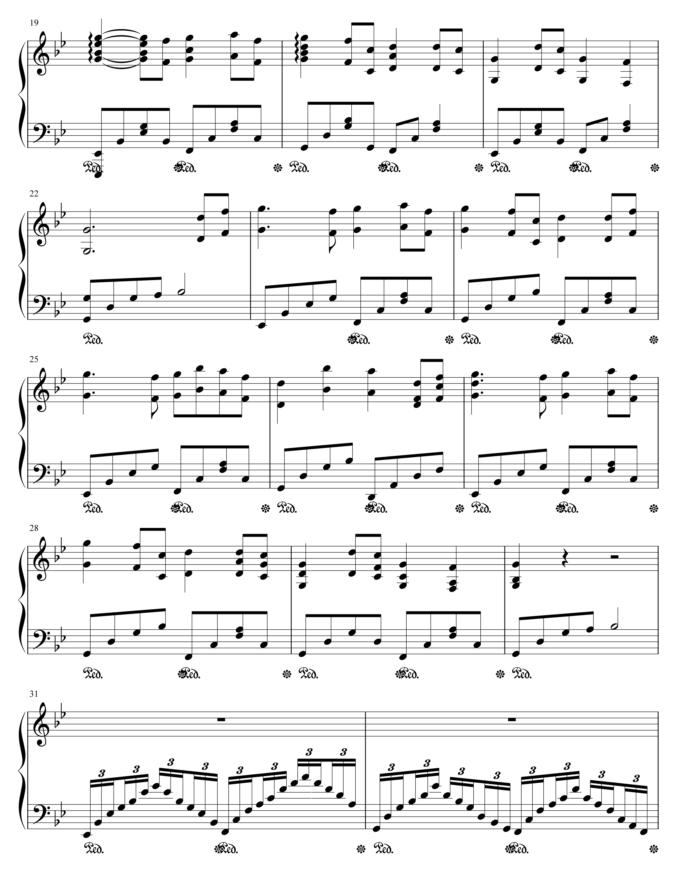 一些经典钢琴曲的简谱和五线谱给大家学习参考