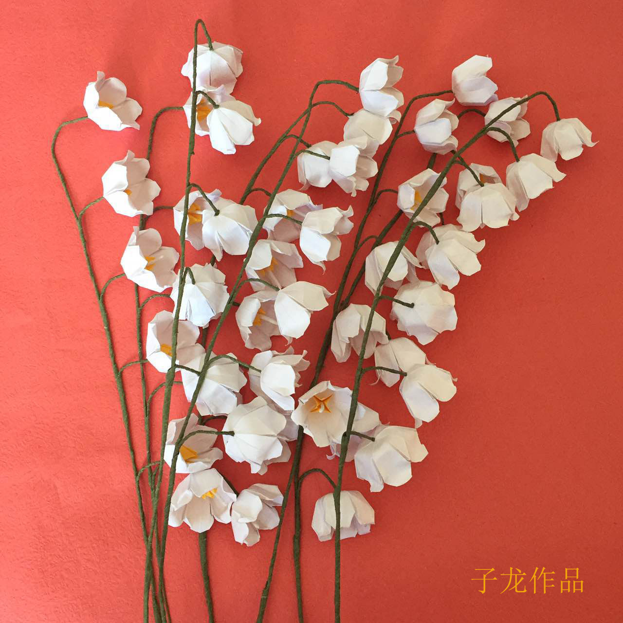 铃兰花灯折纸教程,铃兰折纸花束