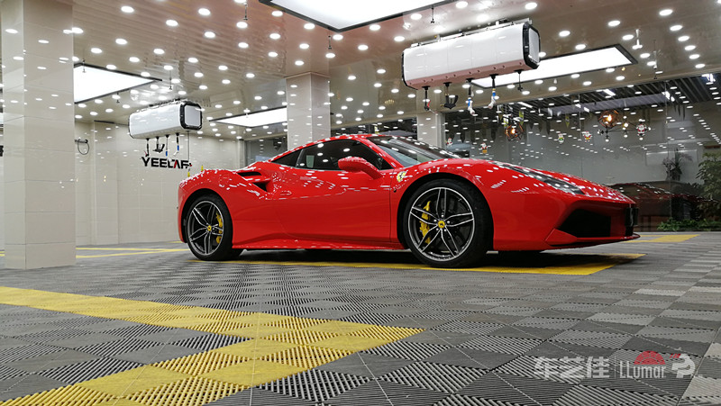 法拉利488车衣推介,法拉利488贴膜冰川蓝