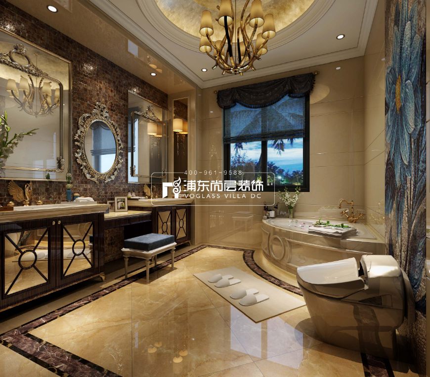 上海浦东新区碧云左岸独栋别墅,碧云湾样板间装修效果图