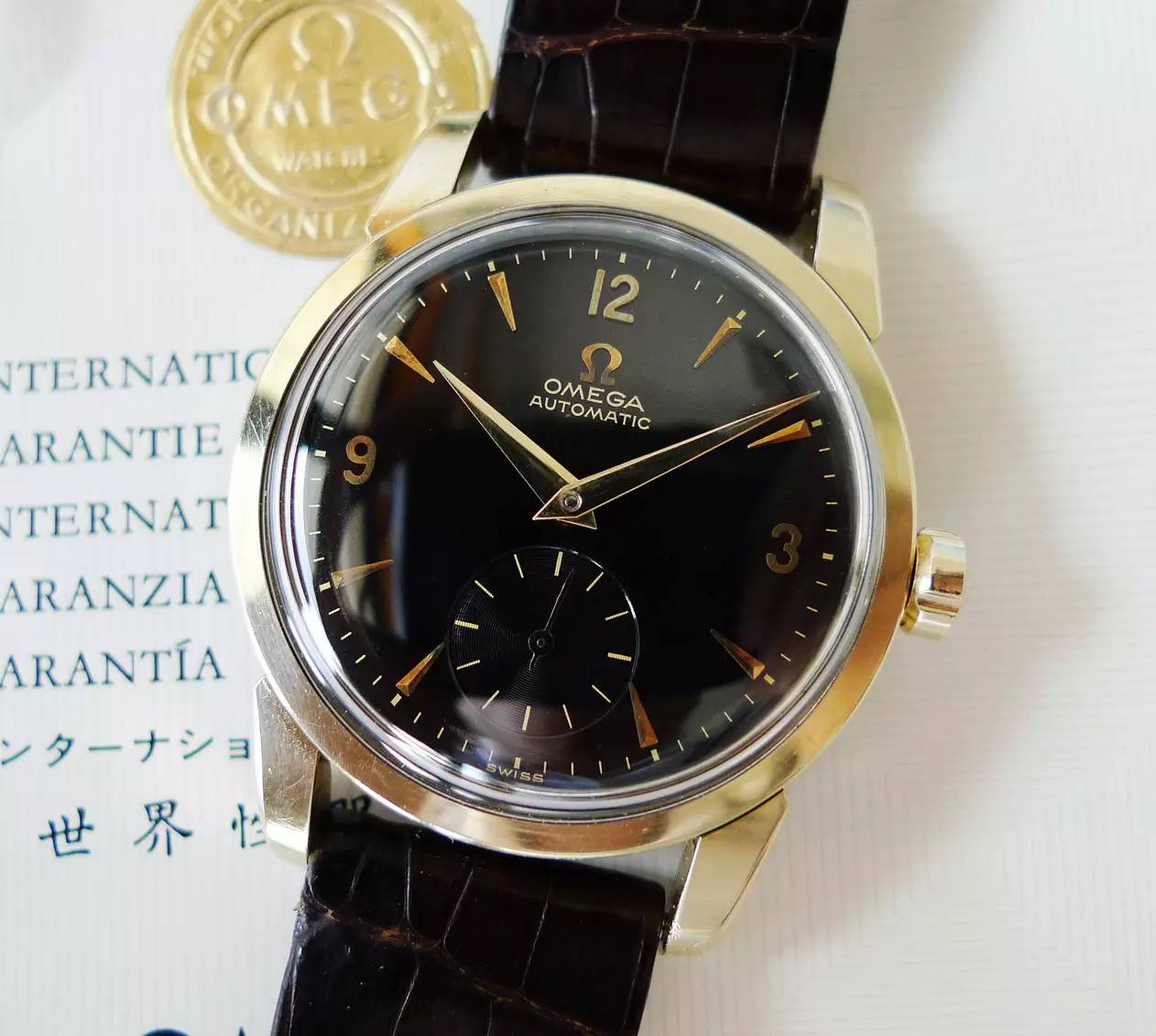 欧米茄星座双鹰2003款黑面,欧米茄古董表鉴别