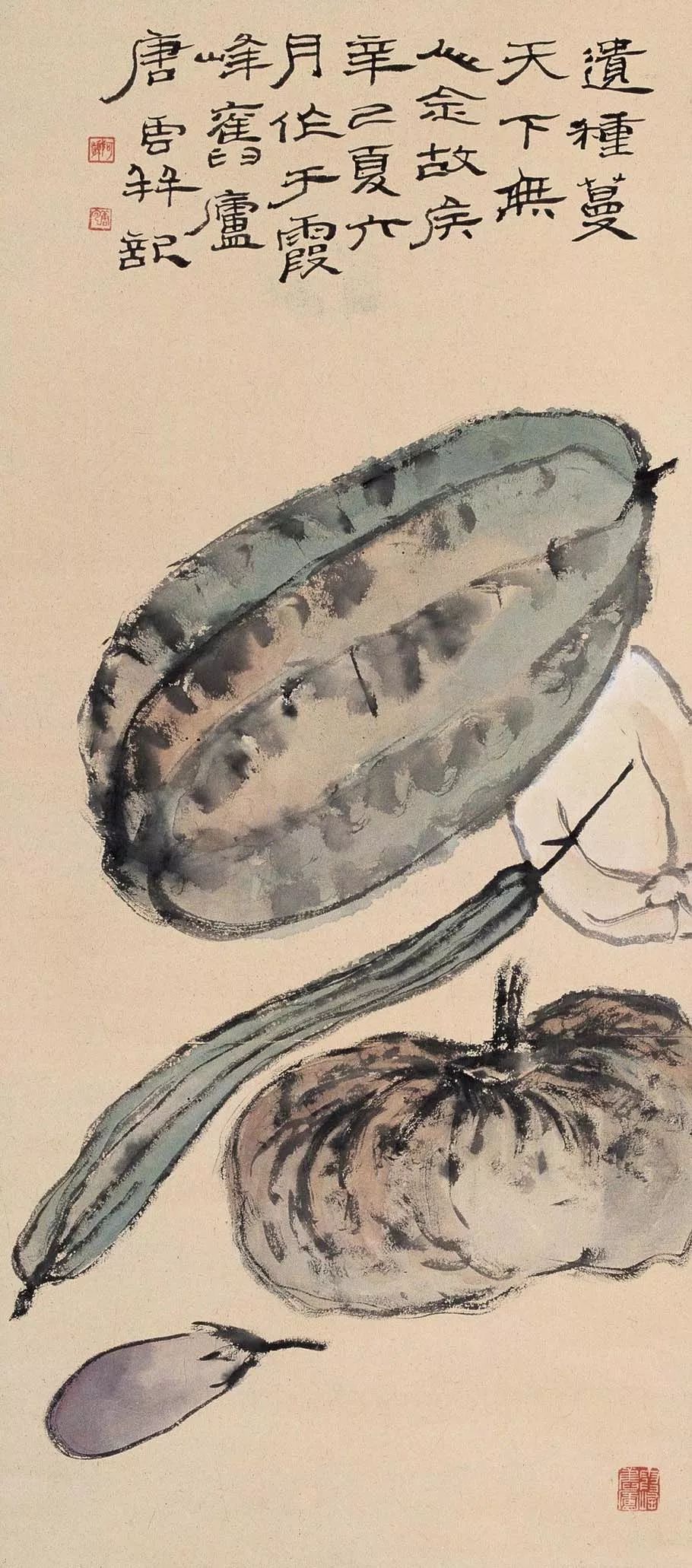 唐云早期花鸟作品欣赏,唐云先生花鸟条幅全集