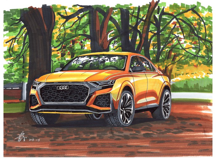 奥迪q82018和2019,奥迪q8旗舰版