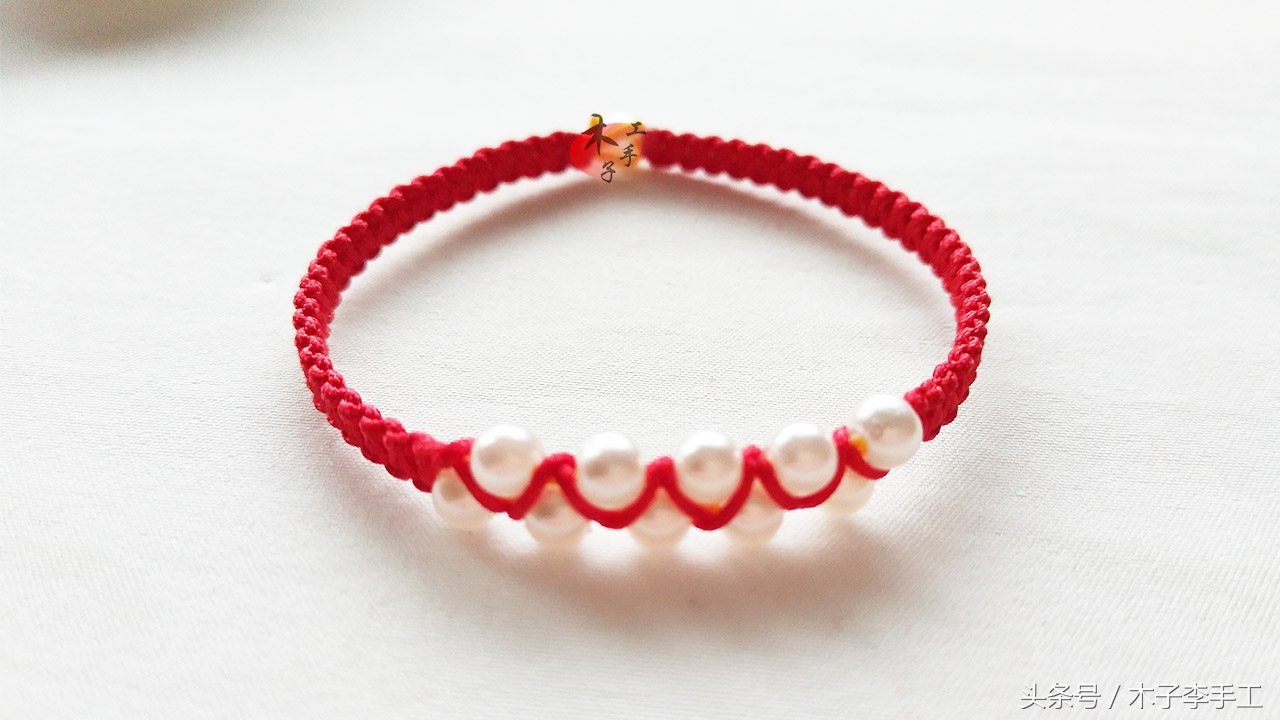 木子李手工编绳教程同心结,木子手工手链视频大全