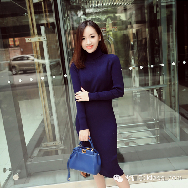 毛衣超级长,毛衣长高级感