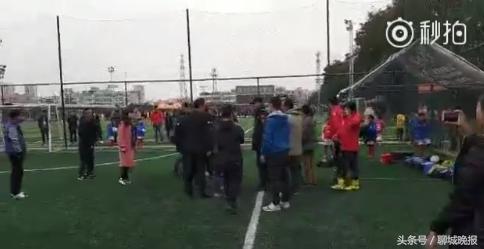 少年足球赛上一群家长大打出手，一女子还抄家伙飞踹，网友炸了
