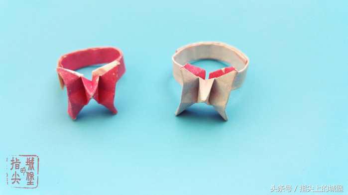漂亮的折纸蝴蝶戒指,又简单又好看的折纸戒指怎么做