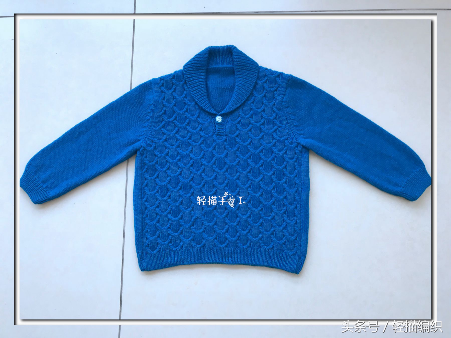 儿童立领polo衫森系,儿童青果领套头衫