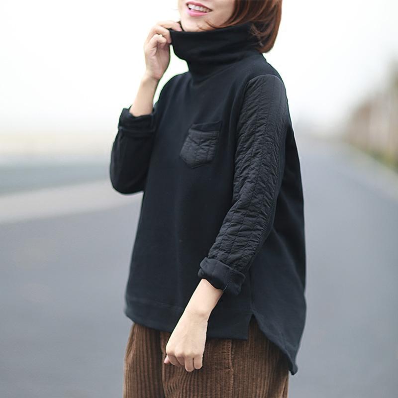 一眼就喜欢的打底衫，冬季打底黑色的款式还不容易过时