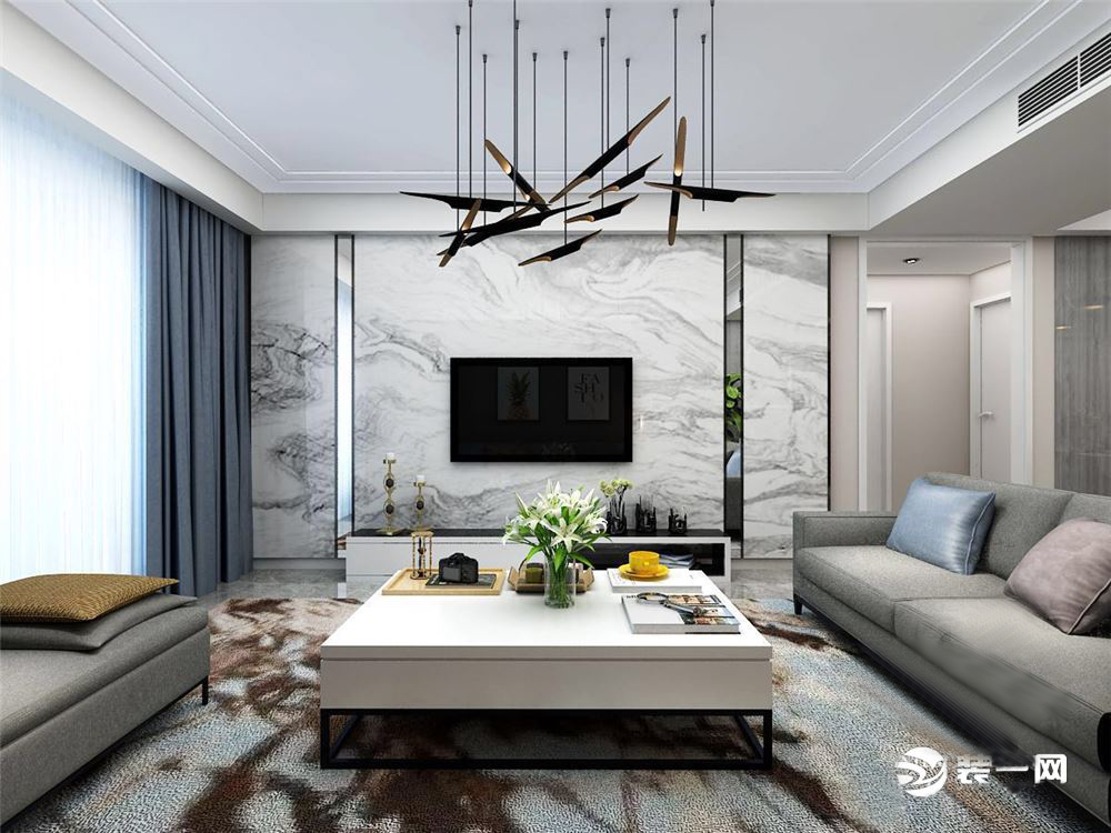 餐厅镜子能扩大空间！青岛鲁润静园143平案例，现代硬装造价11万