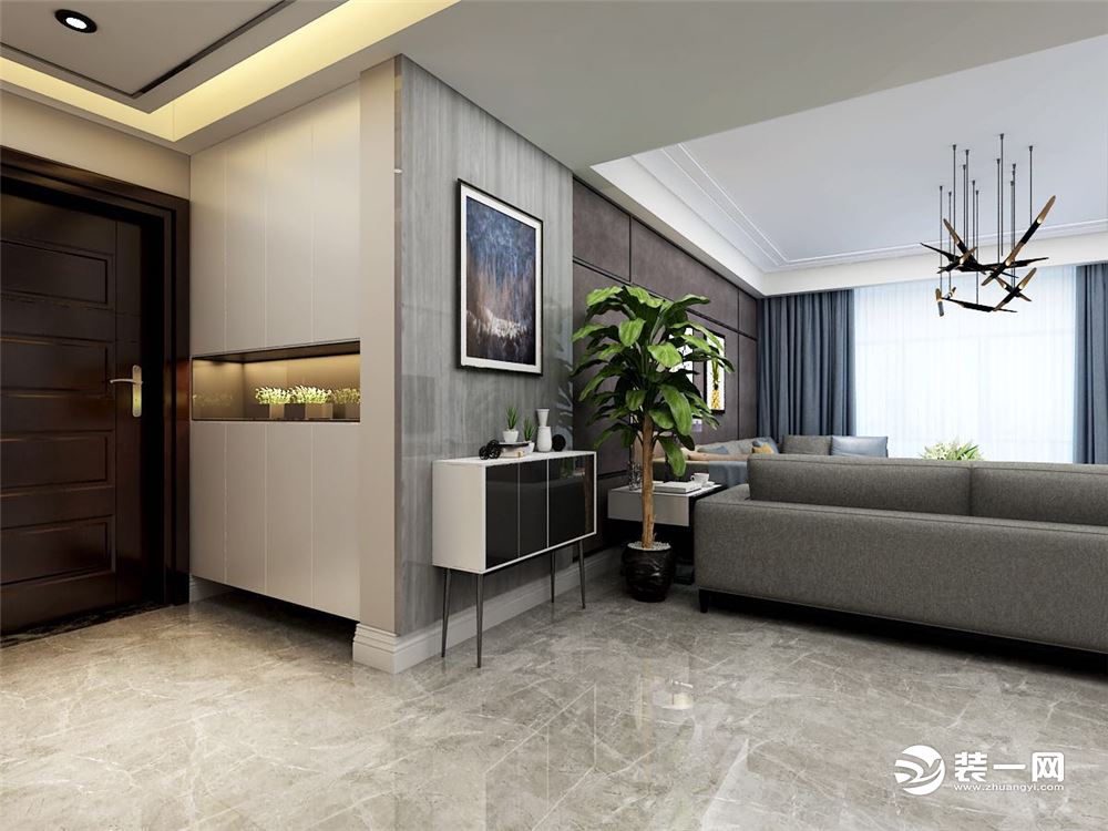 餐厅镜子能扩大空间！青岛鲁润静园143平案例，现代硬装造价11万