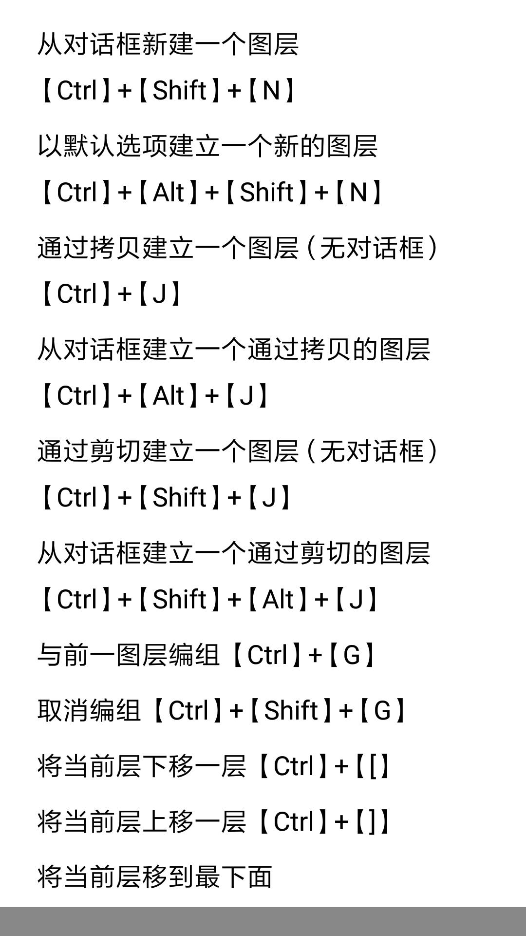 ps快捷键大全史上最全入门必备,新手必备ps快捷键技巧大全