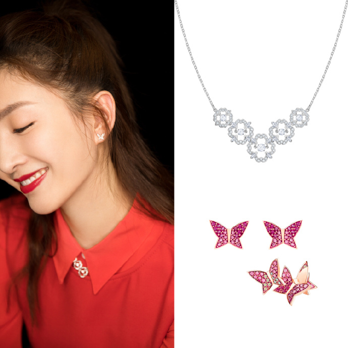 江疏影施华洛世奇广告发型,江疏影的长腿施华洛世奇