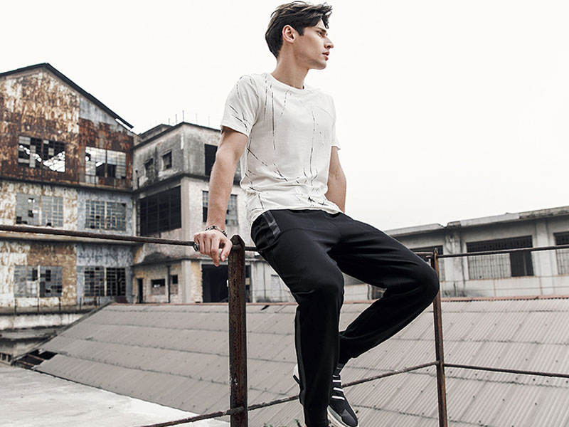 秋季潮流男裤宽松直筒,男士潮流修身夏季男裤