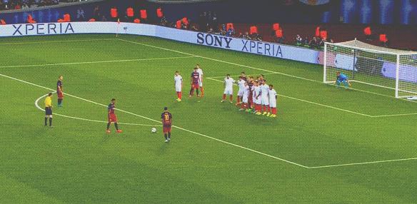 梅西任意球vsc罗任意球,梅西生涯第60次任意球破门