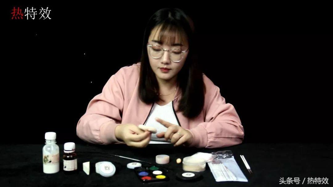 特效化妆之遮盖疤痕,化妆特效逼真