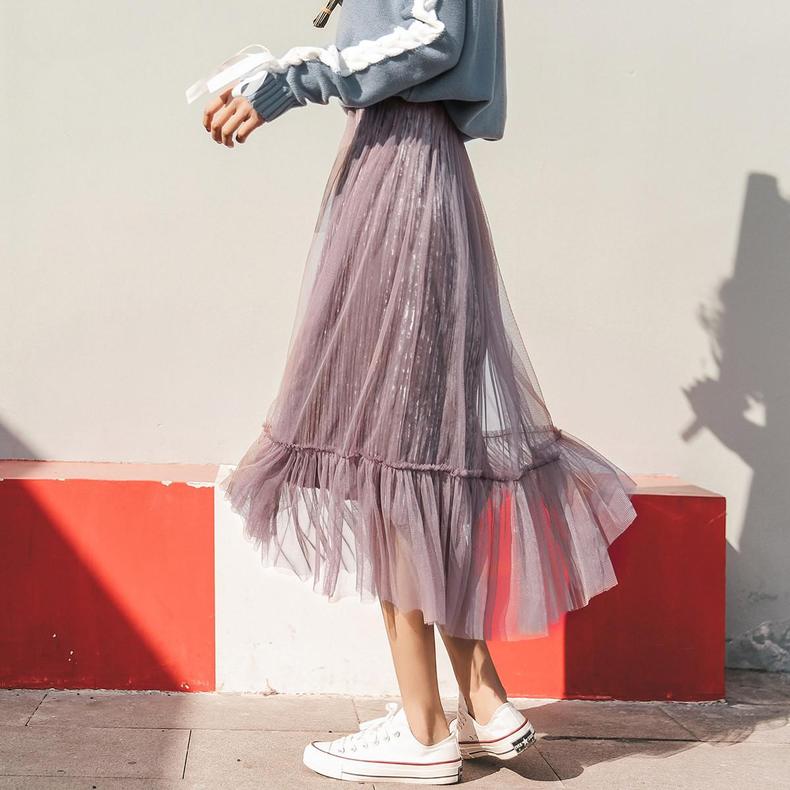 半身网纱裙怎么才时尚,今年最流行的百搭网纱裙