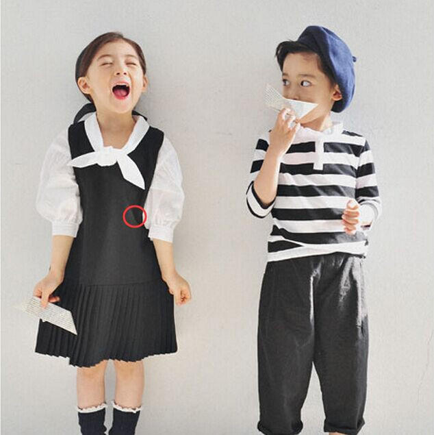 女宝牛仔背带裙亲子装,森系背带裙穿搭宝宝