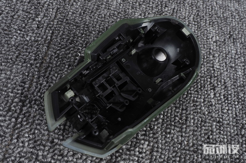 达尔优牧马人em915鼠标拆解,达尔优em915黑色裂纹版游戏鼠标