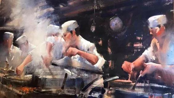 水彩大师阿尔瓦罗绘画作品,乌拉圭创意画家