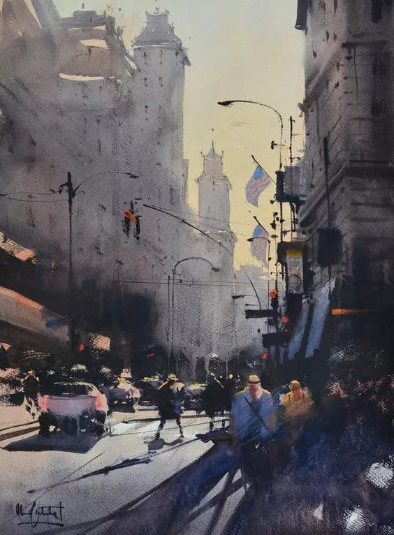 水彩大师阿尔瓦罗绘画作品,乌拉圭创意画家