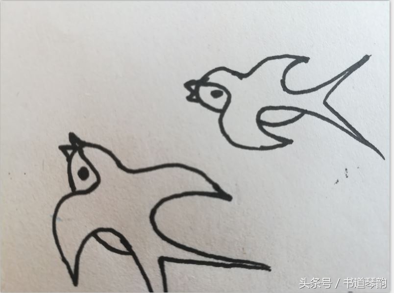 幼儿园简笔画小燕子3秒学会,简笔画小燕子幼儿园教学图片