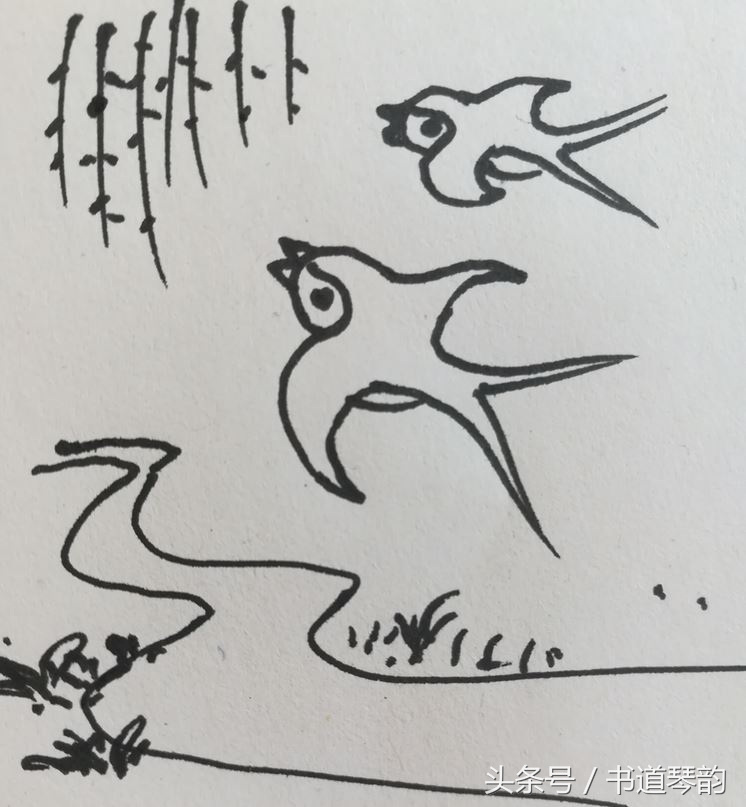 幼儿园简笔画小燕子3秒学会,简笔画小燕子幼儿园教学图片