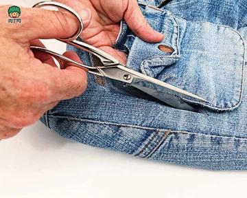 旧物改造牛仔裤收纳盒,旧牛仔改造壁挂收纳袋