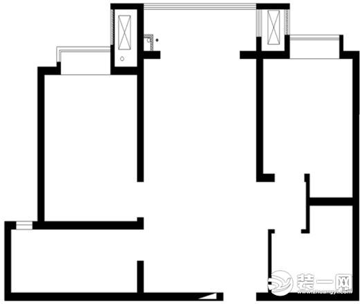 7.5万装石家庄万达广场小区宜家风90平两居室装修案例
