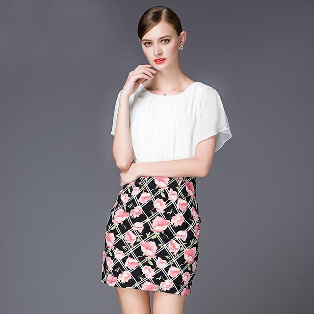 夏季气质时尚印花连衣裙2022,印花连衣裙时尚优雅搭配