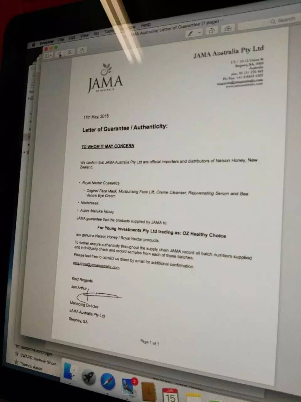 关于假货他有话说-采访新西兰蜂毒面膜澳大利亚经销商