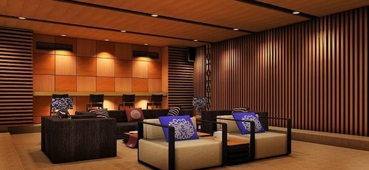 吊顶生态木材料选择,生态木吊顶典雅灰