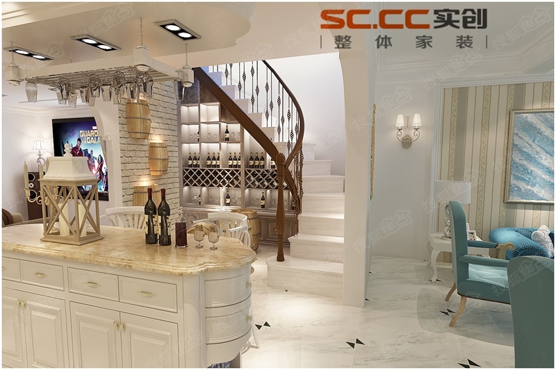 青岛红墅湾别墅德式装修,青岛世茂红墅湾别墅275平