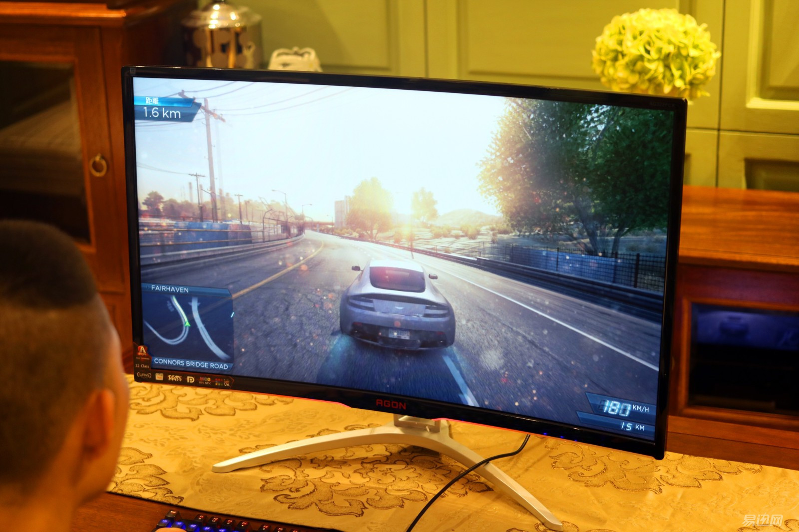 aocag320fc曲面显示器评测,用aoc显示器玩switch