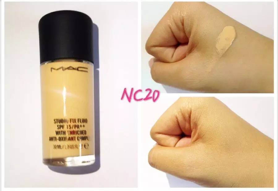 测评mac无瑕定制粉底液n12,mac定制无瑕粉底液n18和nc12测评