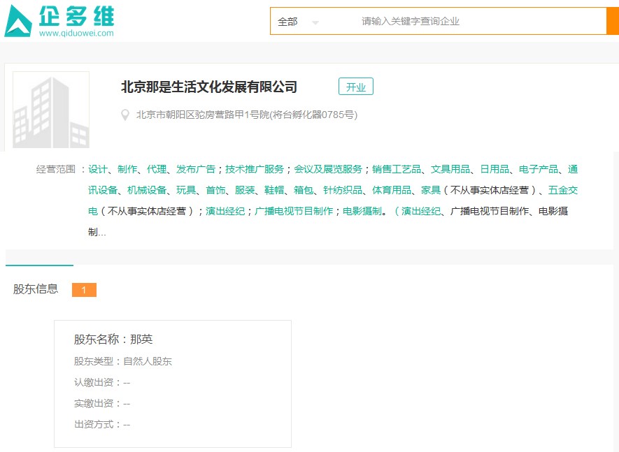 企多维聚焦：那英入股“那是生活”，借京东众筹卖花茶